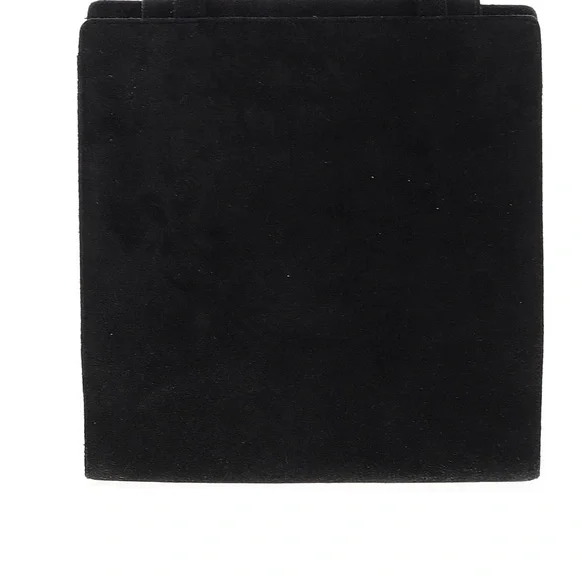 Chic Vintage YSL Black Suede Women's Tote Bag.Yves Saint Laurent Whipstitch